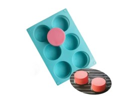 Molde silicona 6 circulos lisos